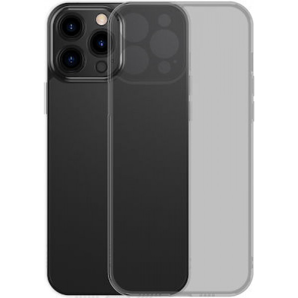 Baseus Frosted Glass Back Cover Σιλικόνης Μαύρο (iPhone 13 Pro)